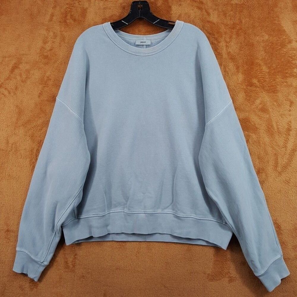 AGOLDE Sweatshirt Mens XL Blue Pullover Vintage Wash Crewneck DANE $188